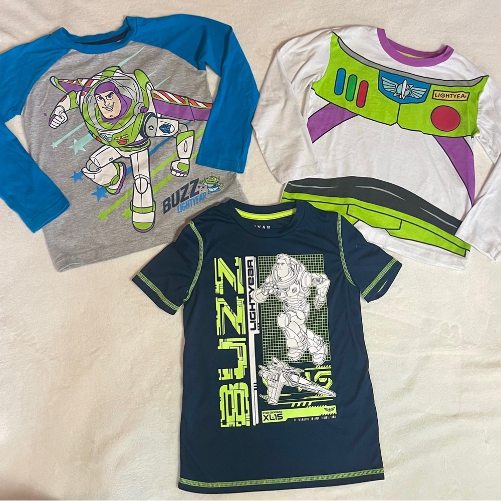 Boys Size 6 Toy Story Buzz Lightyear Shirt Bundle